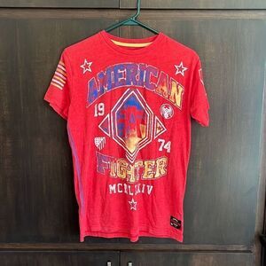 American Fighter Red Short Sleeve Tee Shirt Small